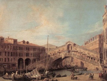 Grand Canal Le Pont du Rialto Du Canaletto Sud Peinture à l'huile